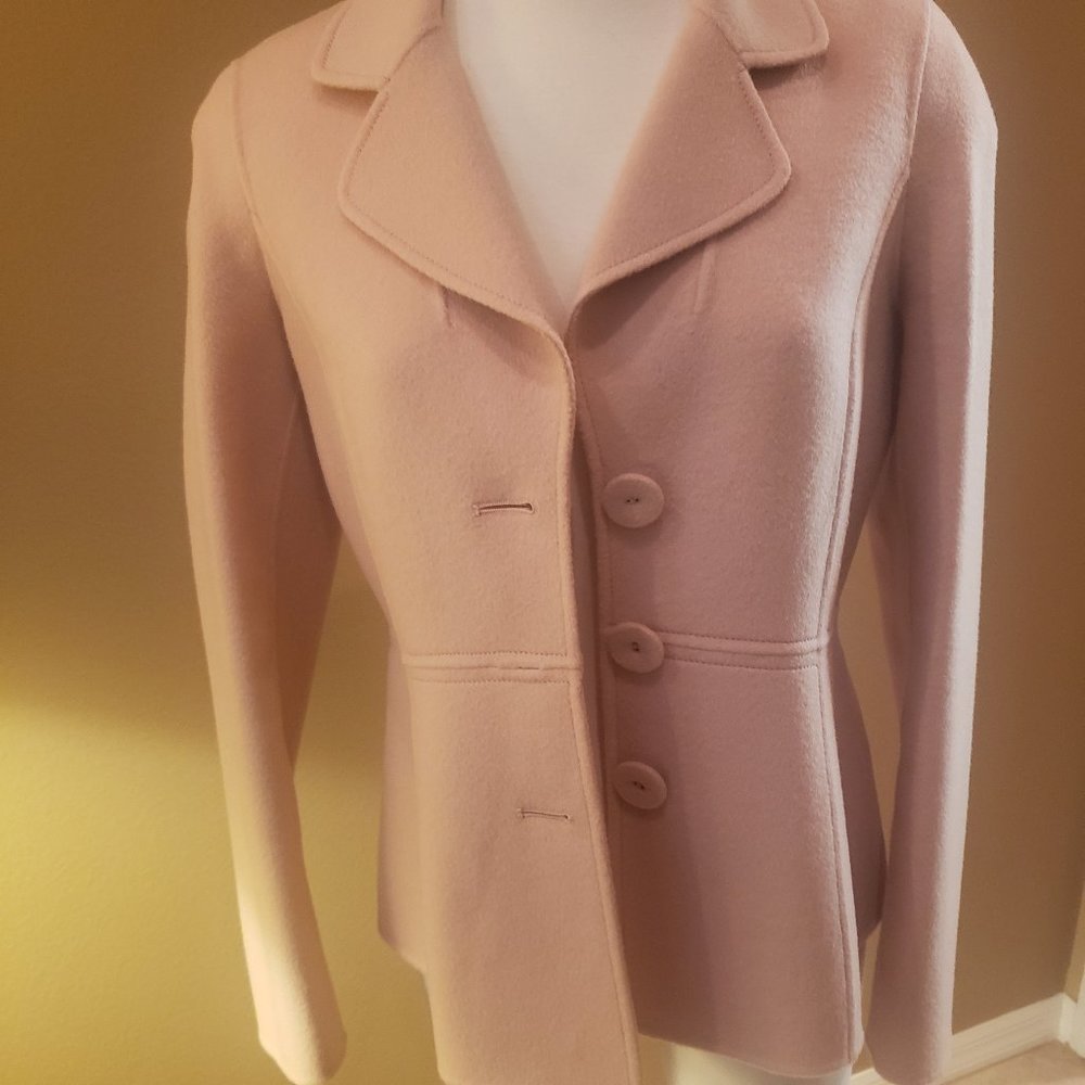 Dana Buchman Blush Color 100% Wool Jacket Size 4